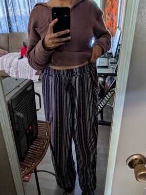 Stripe flowy pants